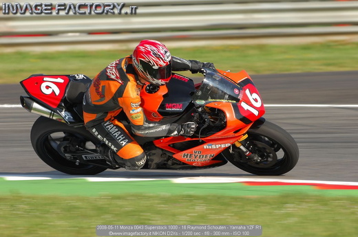 2008-05-11 Monza 0043 Superstock 1000 - 16 Raymond Schouten - Yamaha YZF R1